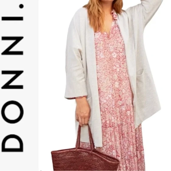 Anthropologie Donni Ribbed Lightweight Cardigan One size - Picture 2 of 9